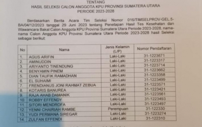 Seleksi KPU Sumut, Edwin Nasution: Semua Sudah Sesuai Prosedur