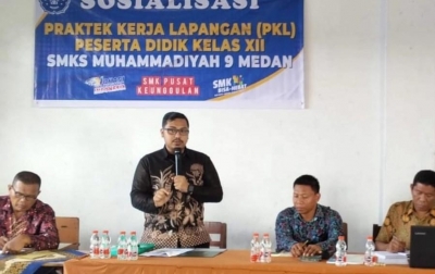 BPJS Ketenagakerjaan Sosialisasi Program pada Pembekalan Magang ke Wali Siswa SMK 9 Muhammadiyah Medan