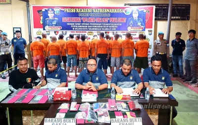 Polres Tanjungbalai Tangkap 16 Tersangkas Kasus Peredaran Narkoba