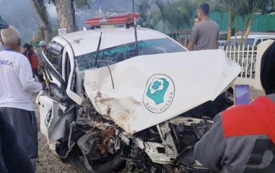 Ambulans Pemko Padangsidimpuan Kecelakaan di Sumbar, Sopir dan Pasien Tewas