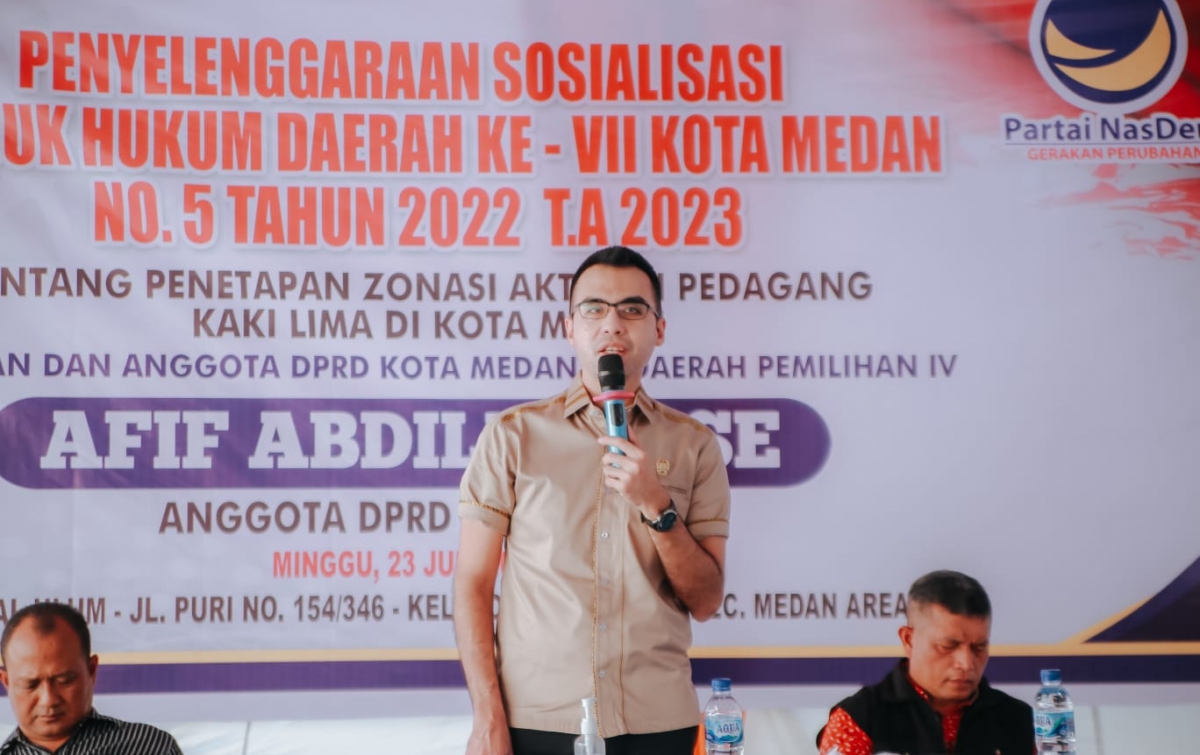 Afif Abdillah Dorong Walikota Medan Terbitkan Perwal tentang Pedagang Kaki Lima