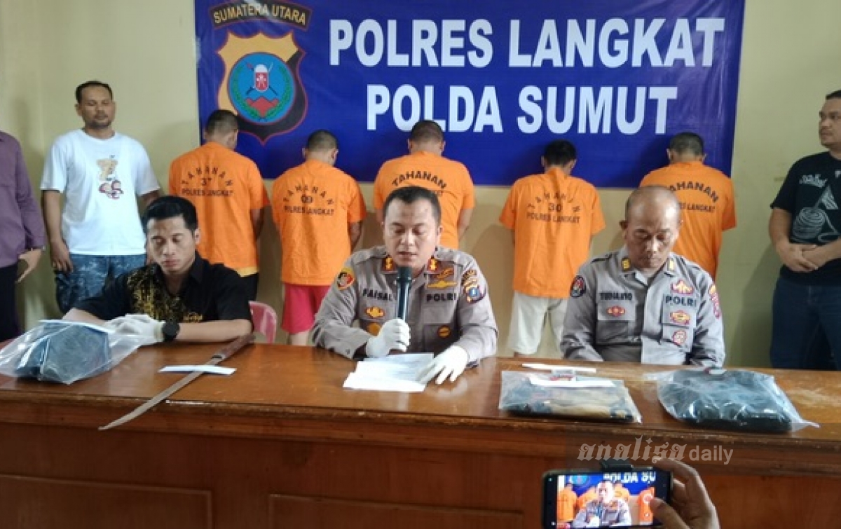 Polres Langkat Tetapkan 5 Tersangka Buntut Tewasnya Ketua Ormas Bagong