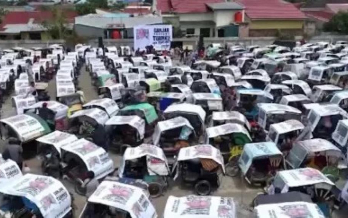 Top! GMC Silaturahmi dan Konvoi Bersama 1.000 Pengemudi Becak Motor di Medan