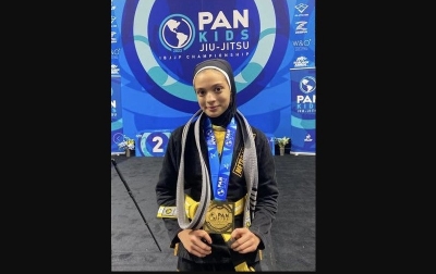 Kenalkan Ini Aaminah, Remaja Berhijab Pertama Juarai Jiu-Jitsu Pans Kids Tournament