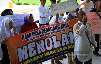Tak Mampu Sewah, Pedagang Kios Datangi Kantor Bupati dan DPRK Aceh Tamiang Minta Azas Keadilan