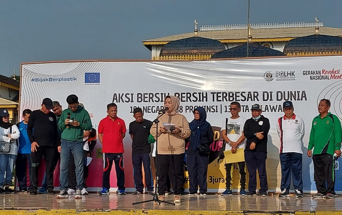 Ribuan Relawan Sumut Ikut Aksi Bersih-Bersih WCD 2023