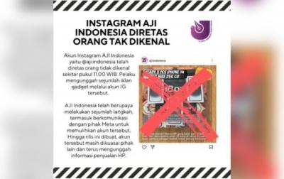 Akun Instagram AJI Indonesia Diretas Orang Tidak Dikenal