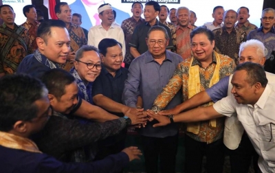 SBY dan AHY Sambangi Prabowo di Hambalang