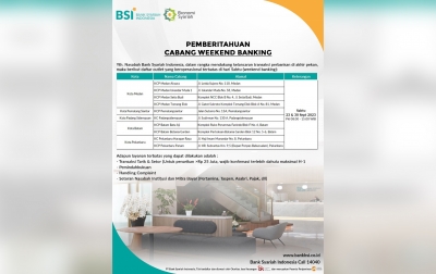 BSI Umumkan Operasinal Terbatas pada Akhir Pekan
