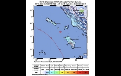 Gempa Magnitudo 5,3 Terjadi di Barat Laut Nias Utara