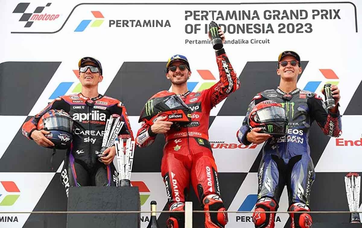 Start dari Posisi 13, Francesco Bagnaia Juarai GP Indonesia