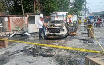 Usai Isi BBM, Satu Unit Mobil Terbakar di Area SPBU Mutiara