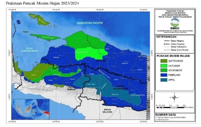 Hujan Ringan Diprakirakan Guyur Sebagian Kota di Indonesia