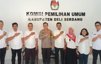 Jalin Silaturahmi, Kapolresta Deliserdang Kunjungi KPU dan Bawaslu