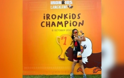 Khalilah Azzura Nasution, Anak Medan Finisher Pertama “Ironkids Langkawi” Malaysia