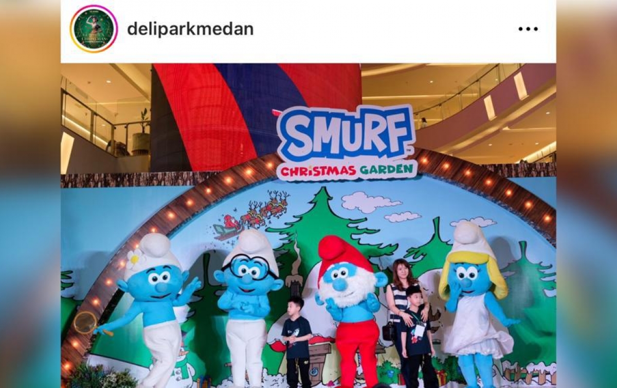 Pertama di Medan, Smurf Christmas Garden di Delipark Mall Lengkapi Momen Libur Natal-Tahun Baru