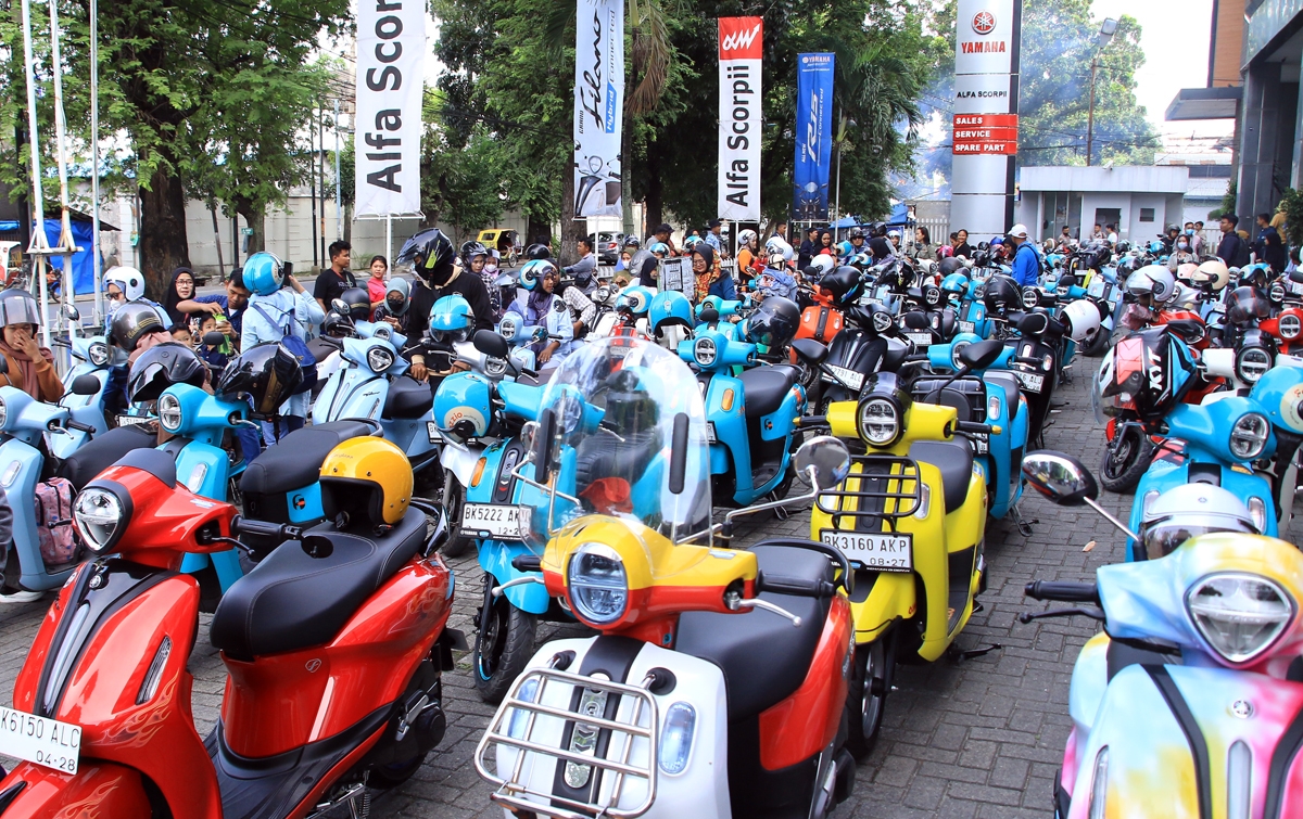 Ratusan Pengguna Motor Classy Yamaha di Medan Healing Bersama