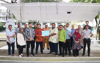 Perguruan Panca Budi Medan Terima Bantuan Halte Wifi Corner