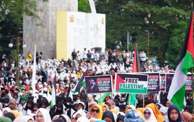 Ribuan Masyarakat Langkat Hadiri Tabligh Akbar dan Doa Bersama Peduli Palestina