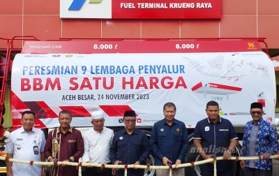 Pertamina-BPH Migas Resmikan 9 Penyalur BBM Satu Harga Wilayah Sumatera di Aceh Besar
