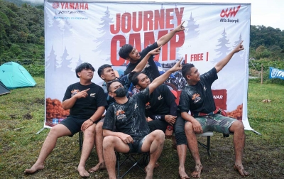 Puluhan Biker Yamaha Sport Rasakan Sensasi Camping di Danau Lau Kawar