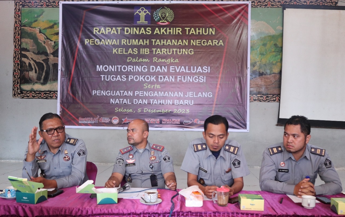 Rapat Dinas Akhir Tahun, Rutan Tarutung Tingkatkan Pengamanan dan Kewaspadaan