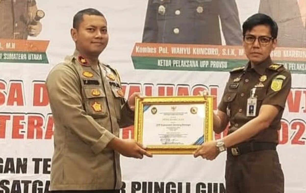 Wakapolres Sergai Terima Penghargaan Juara II dari UPP Provinsi Sumut
