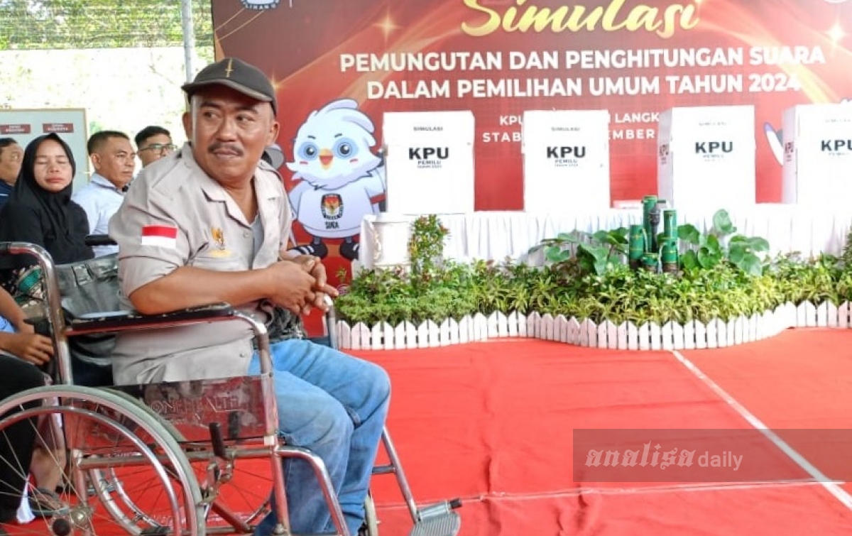 KPU Langkat Simulasi Pemungutan Suara, Turut Diikuti Penyandang Disabilitas