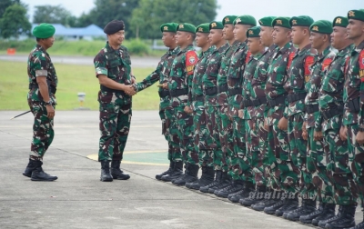 Kasum TNI Lepas 555 Prajurit Yonif 116/GS ke Papua