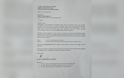 Hardi Mulyono Ajukan Pengunduran Diri Sebagai Sekretaris Wantim Golkar Sumut