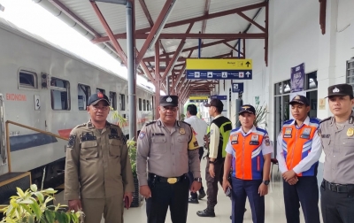 Polres Tebingtinggi Pastikan Keamanan Stasiun Kereta Api