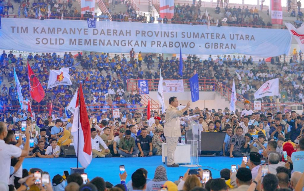 Disambut Belasan Ribu Pendukung di Sumut, Prabowo Merasa Diberi Nilai 100 Bukan 11