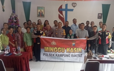 Kapolres Labusel Sambangi Gereja Methodist Indonesia dalam Program Minggu Kasih