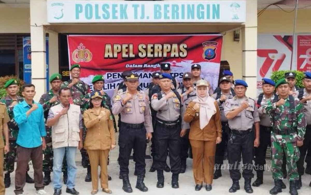 Kapolsek Tanjung Beringin Pimpin Apel Serpas Pam TPS