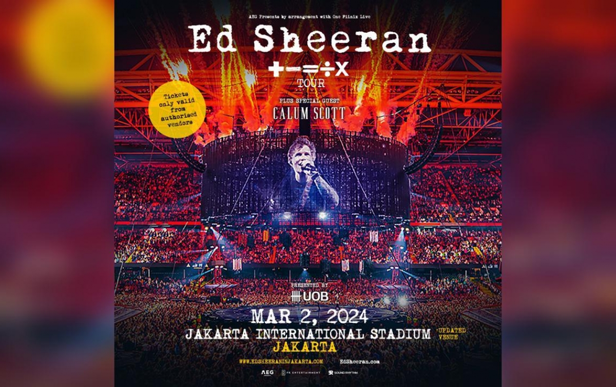 Lokasi Konser Ed Sheeran + - = ÷ x Tour 2024 di Jakarta Berpindah ke JIS