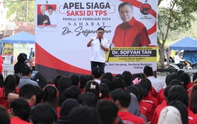 Caleg PDIP Sofyan Tan Peringkat Pertama Perolehan Suara Tingkat DPR RI di Sumut