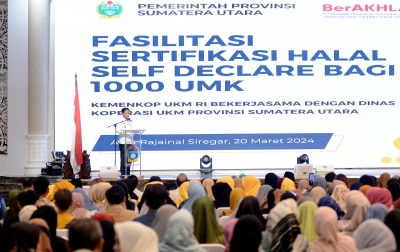 1.000 UMKM Sumut Difasilitasi urus Sertifikat Halal Gratis
