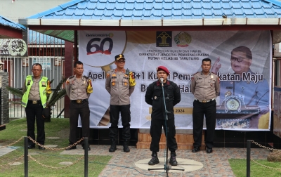 Rutan Tarutung Bersama TNI/Polri Apel Siaga Tingkatkan Kewaspadaan Jelang Idulfitri