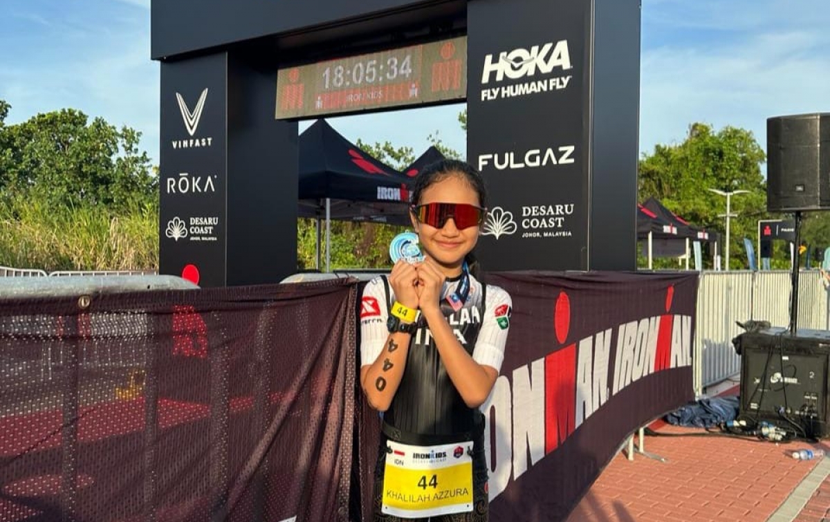 Khalilah Azzura Nasution Harumkan Nama Bangsa di Event Iron Kids Triathlon