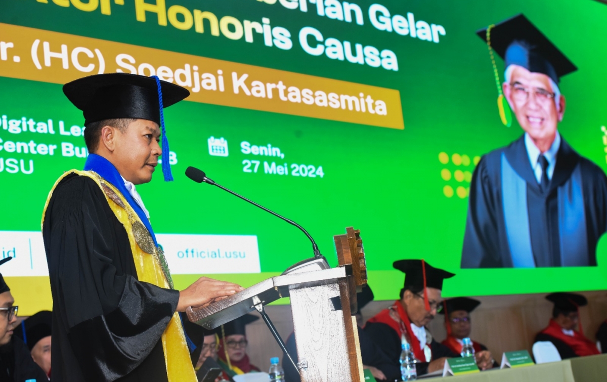 Dinilai Menginspirasi Gen-Z di Bidang Pertanian dan Perkebunan, USU Beri Gelar Doktor Honoris Causa kepada Soedjai Kartasasmita