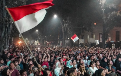 Antusiasme Luar Biasa Nobar Indonesia Vs Irak, Ribuan Warga Padati Kantor Wali Kota Medan