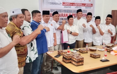 Tiga Ketua Parpol Antarkan Putra Mahkota-Ahmad Fauzan  Daftar ke Gerindra