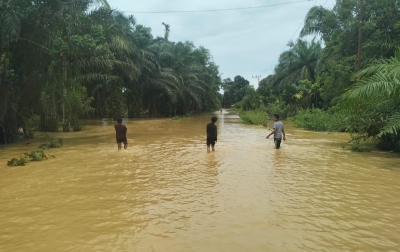 Banjir di Nagan Raya Berangsur Surut