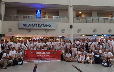 Tiba di Bandara Kualanamu  BULS ASABA Terget Juara  di Turnamen Intercity Evergreen XVI Medan