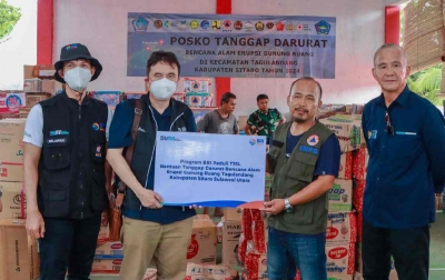Bantuan Tanggap Bencana, BRI Peduli Bantu Korban Terdampak Erupsi Gunung Ruang