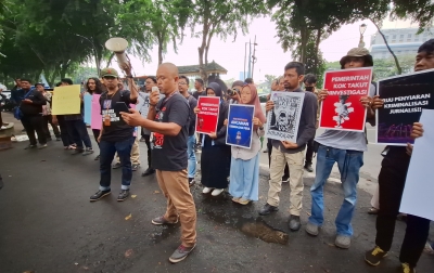 Jurnalis di Medan Unjuk Rasa Tolak RUU Penyiaran