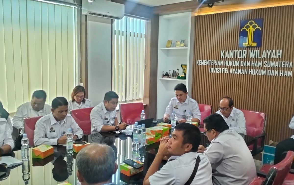 Kanwil Kemenkumham Sumut Rapat Pelaksanaan Audit Kepatuhan PMPJ Terhadap Notaris