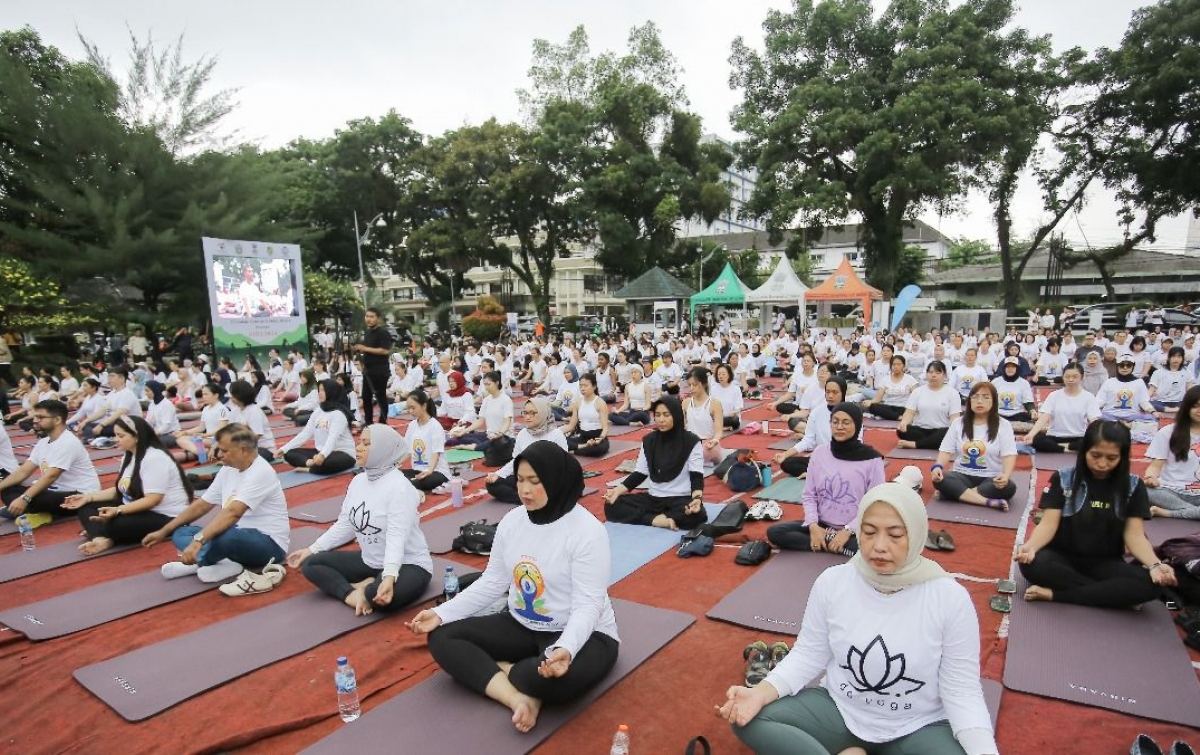 Konjen India di Medan Rayakan Hari Yoga Internasional 2024