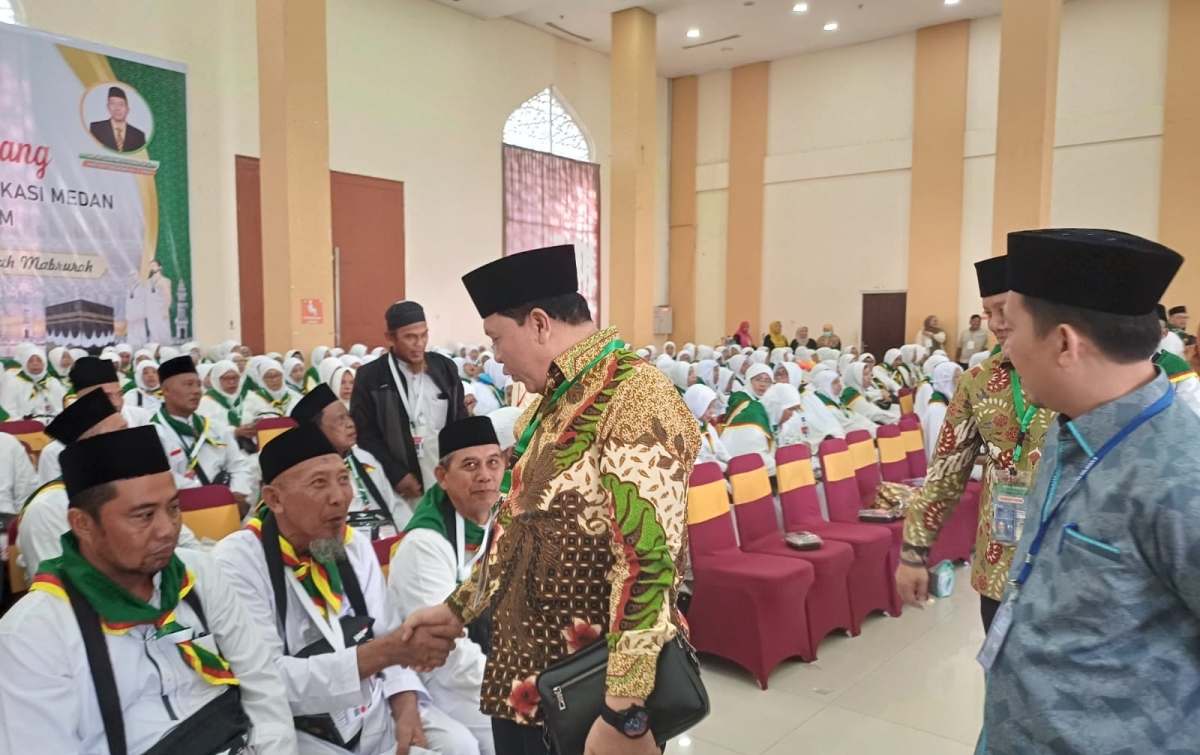 Jemaah Haji Kloter 1 Debarkasi Medan Tiba di Bandara Kualanamu Senin 24 Juni 2024