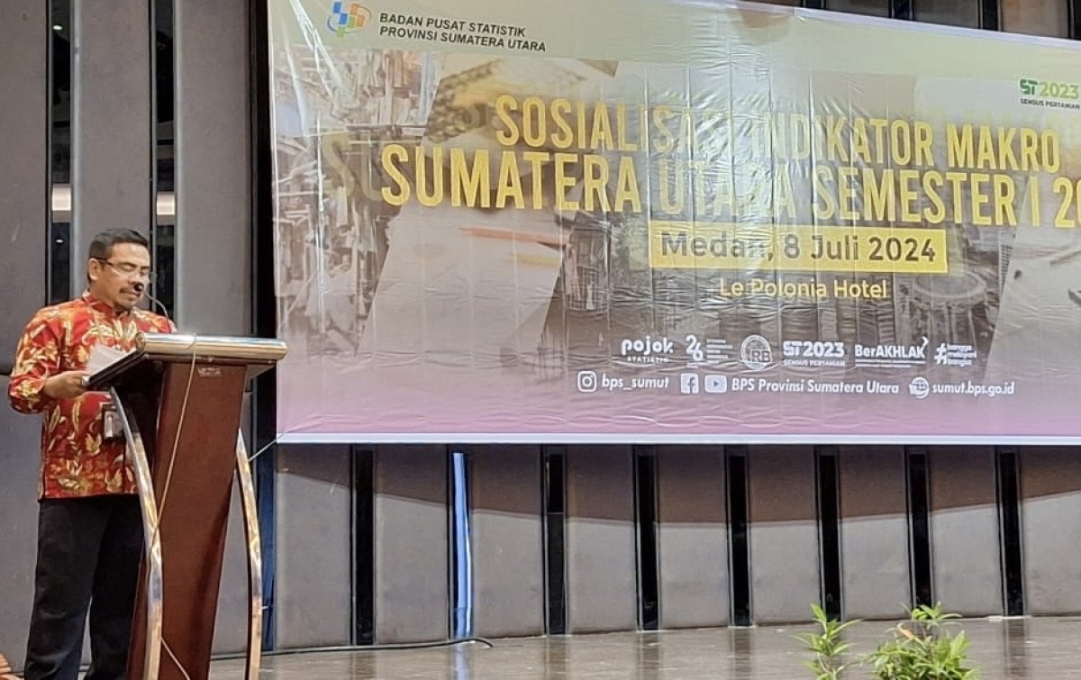 BPS Sosialisasi Indikator Makro Sumut Semester I 2024